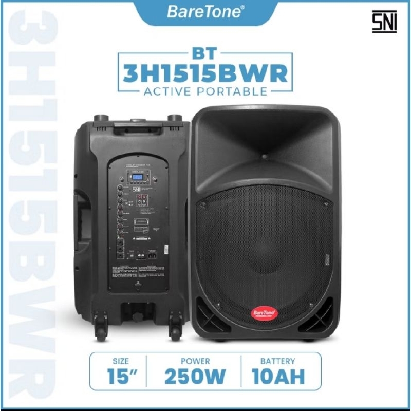 BareTone spiker Portable BT-3H1515WBR 15inch