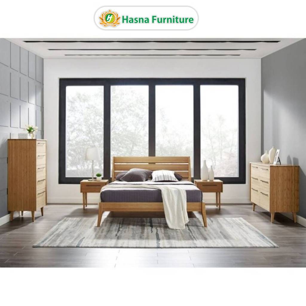 Set Kamar Tidur Minimalis Modern Kayu Jati
