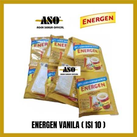 

Energen vanila 32g RENCENG KEMASAN BARU ( isi 10pc)