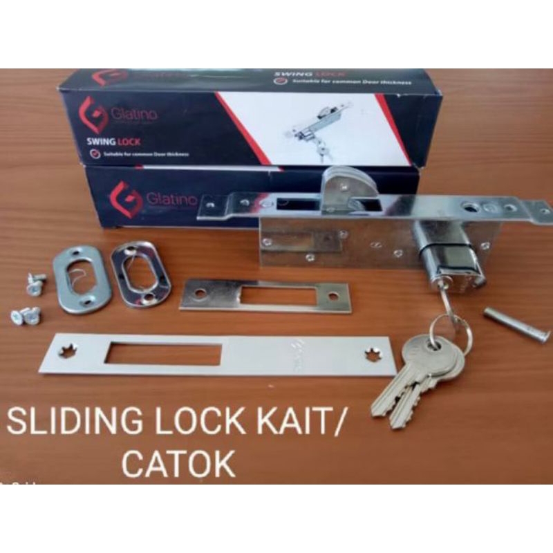 KUNCI PINTU SLIDING ALUMINIUM GLATINO