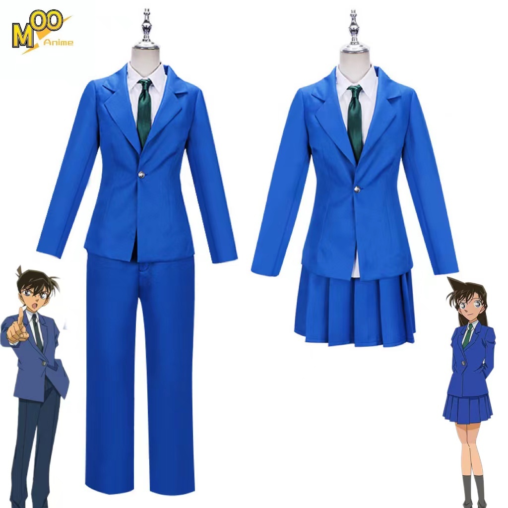 Detective Conan cosplay Case Closed cosplay costume Kudou Shinichi and Mouri Ran cosplay costume and