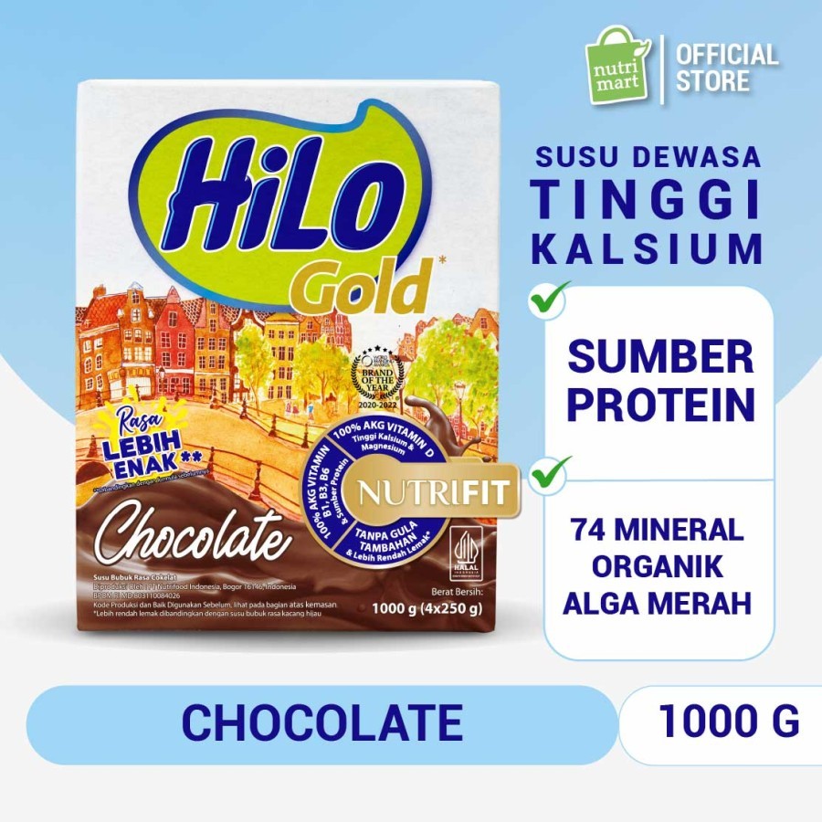 

HiLo Gold Chocolate 1000gr - Susu Tinggi Kalsium Rendah Lemak