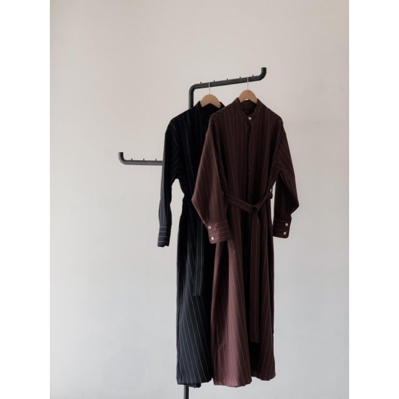 Aishmadina Janee Wool Stripe Black Espresso