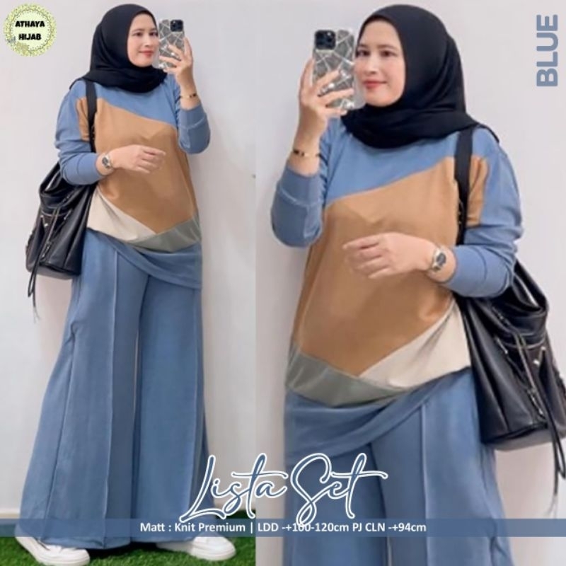 (COD) Anya set #2 ORI Al Fashion/ Melya set #3/savila set/ Lista/ mizuki/bahan kaos knit rajut impor