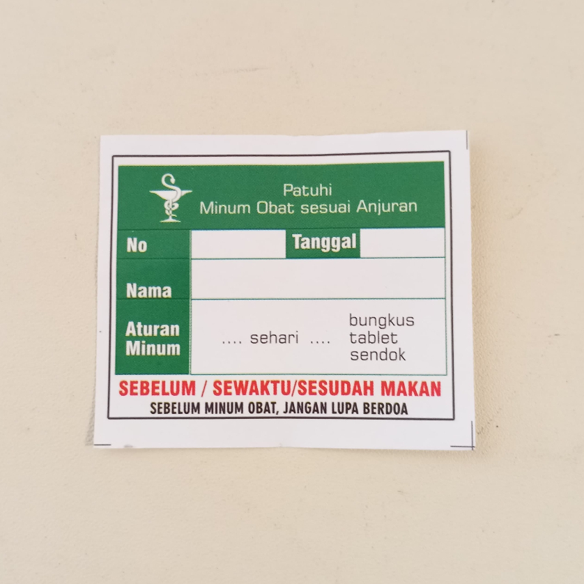 

Etiket Obat Minum | Label Obat Apotek | Etiket Obat Apotek