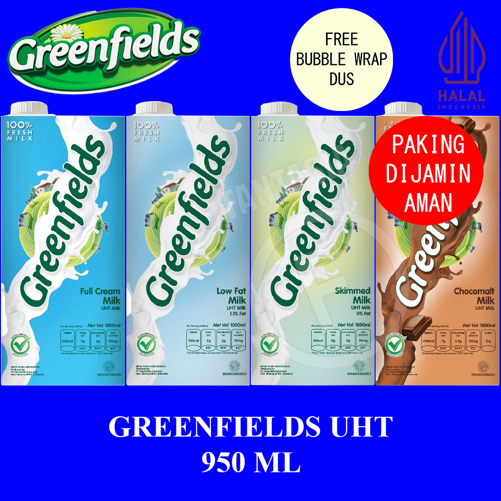 

ANEKA SUSU GREENFIELDS UHT FANTASIA 950ML DENGAN TUTUP PUTAR DAN NON TUTUP PUTAR FREE BUBBLE WRAP DAN DUS