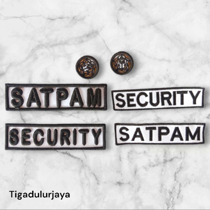 BORDIR TIMBUL SATPAM/SECURITY-BORDIR TIMBUL MONOGRAM SATPAM SECURITY