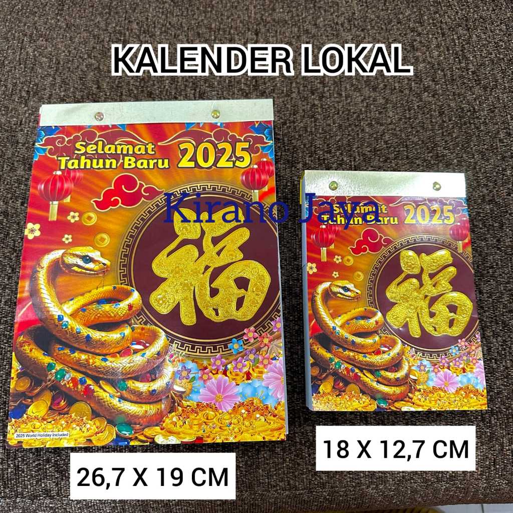 

KALENDER HARIAN SOBEK LOKAL 2025 SHIO ULAR - KELENDER TULISAN FU FUK BAHASA ARAB JAWA CHINA MURAH - KALENDER NASIONAL