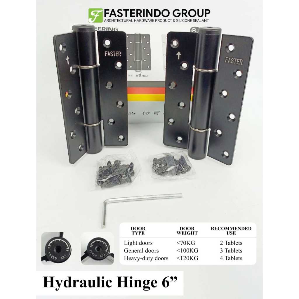 ENGSEL HIDROLIK HITAM ENGSEL HYDROLIC HYDRAULIC HINGE BLACK 6" Engsel Kupu-Kupu Dengan Hidrolik untu