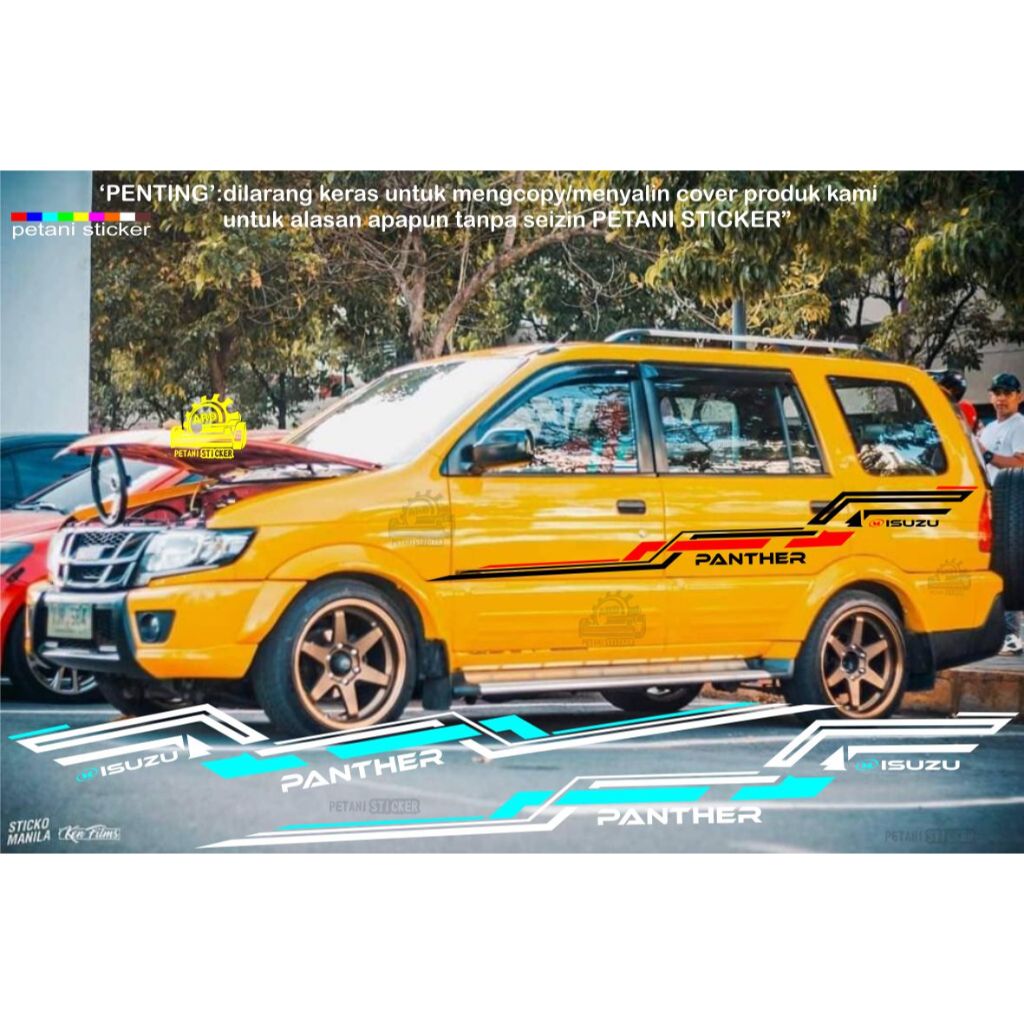 Stiker sticker mobil isuzu panther sticker list body samping side line terbaru panther mania