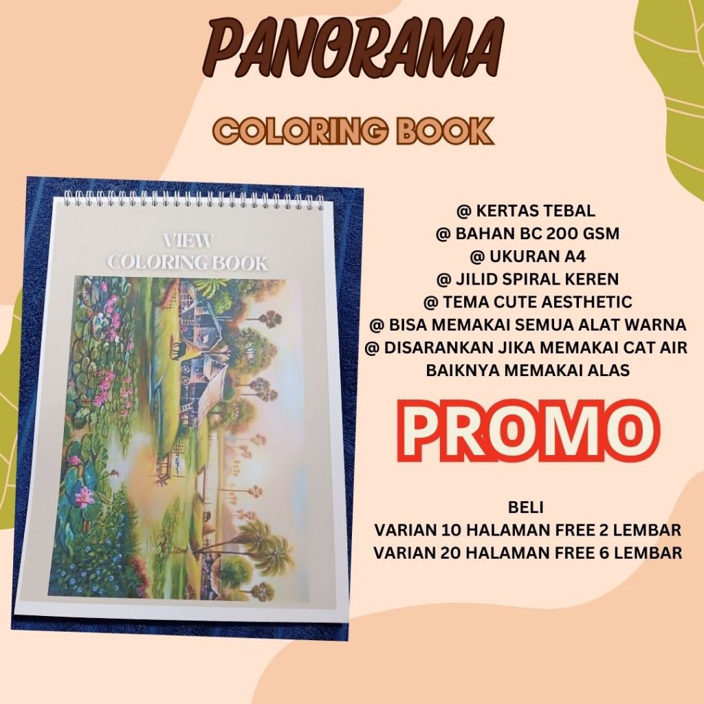 

PANORAMA COLORING BOOK Sketsa Gambar Buku Mewarnai Premium Kertas Tebal Bagus Menggambar Anak Remaja