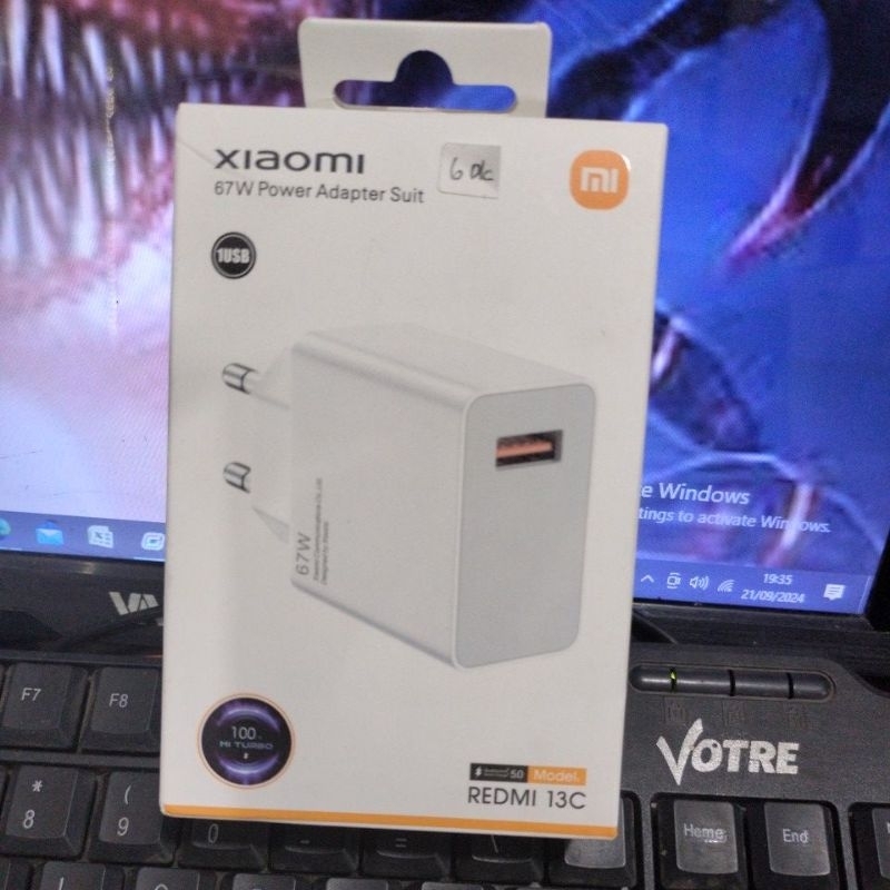 Kepala Charger Power Adapter XIAOMI Fast Charger