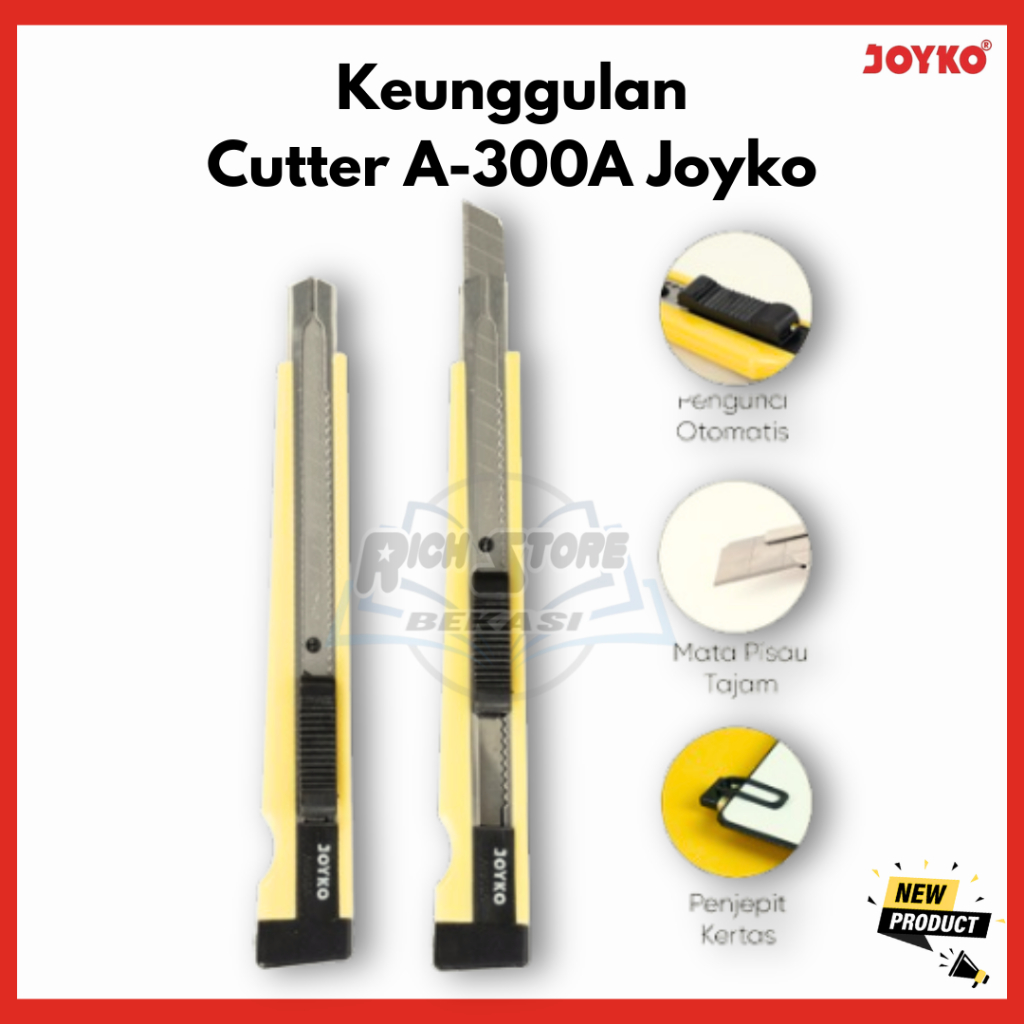 

CUTTER UKURAN SEDANG MERK JOYKO A-300A