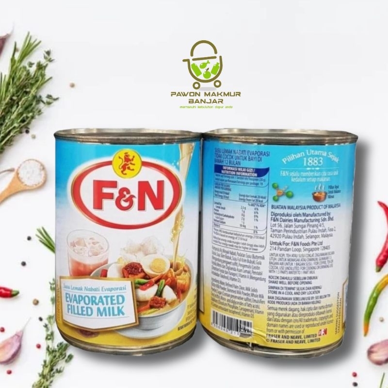 

SUSU F&N EVAPORATED FILLED MILK KEMASAN KALENG 380gr