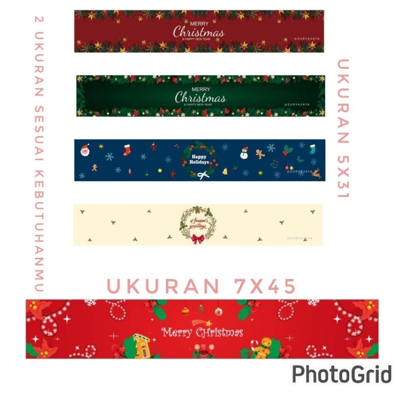 

10pcs PAPER BELT NATAL CHRISTMAS