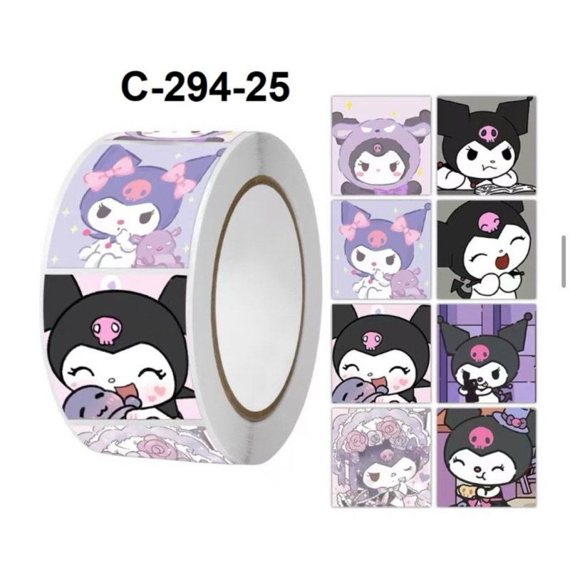 

500pcs Stiker Kuromi Cinnamoroll Melody Sanrio 2.5cm
