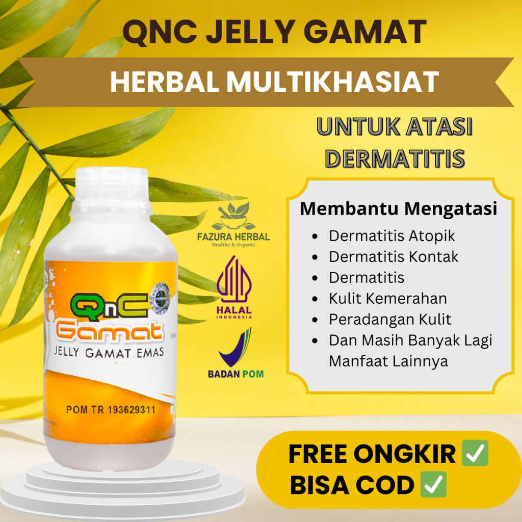 QnC Jelly Gamat - Obat Dermatitis Atopik, Obat Dermatitis Kontak, Obat Dermatitis, Obat Kulit Kemera