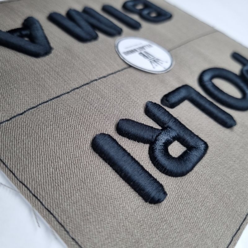 CUSTOM NAMA POLRI BORDIR TIMBUL