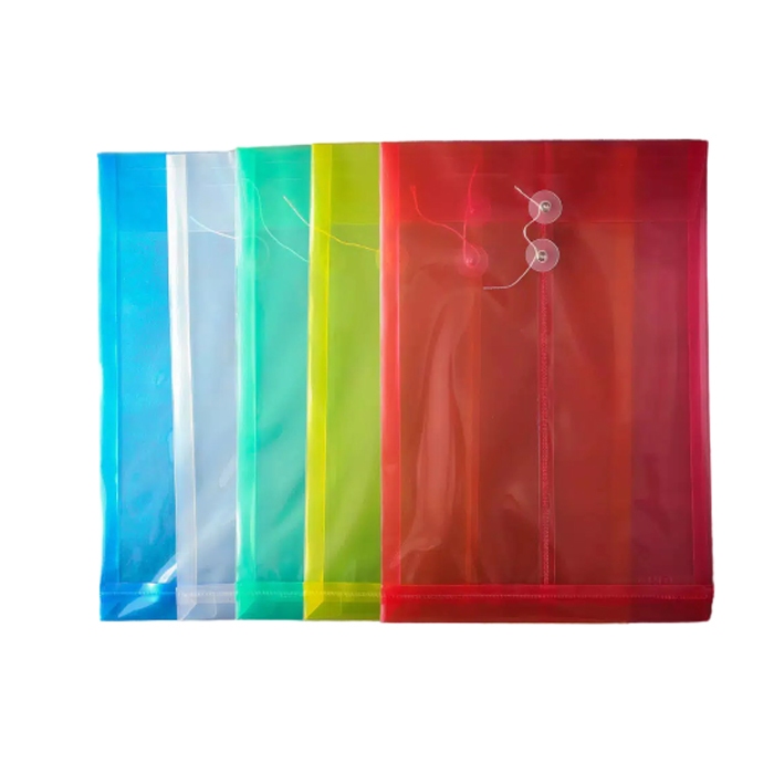 

1pak (12pcs) Map Plastik Kancing & Tali