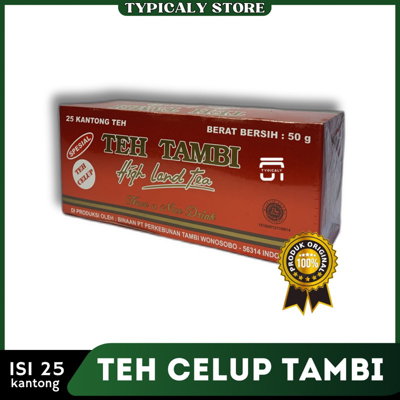 

TEH CELUP TAMBI ORIGINAL isi 25 kantong | TEH HITAM TAMBI RASA TERBAIK | TEH TAMBI OLEH OLEH WONOSOBO | KHAS DIENG