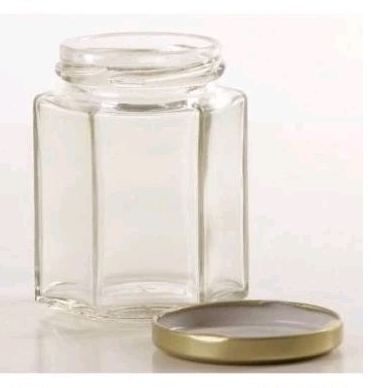 Toples Kaca Hexagonal 500ml