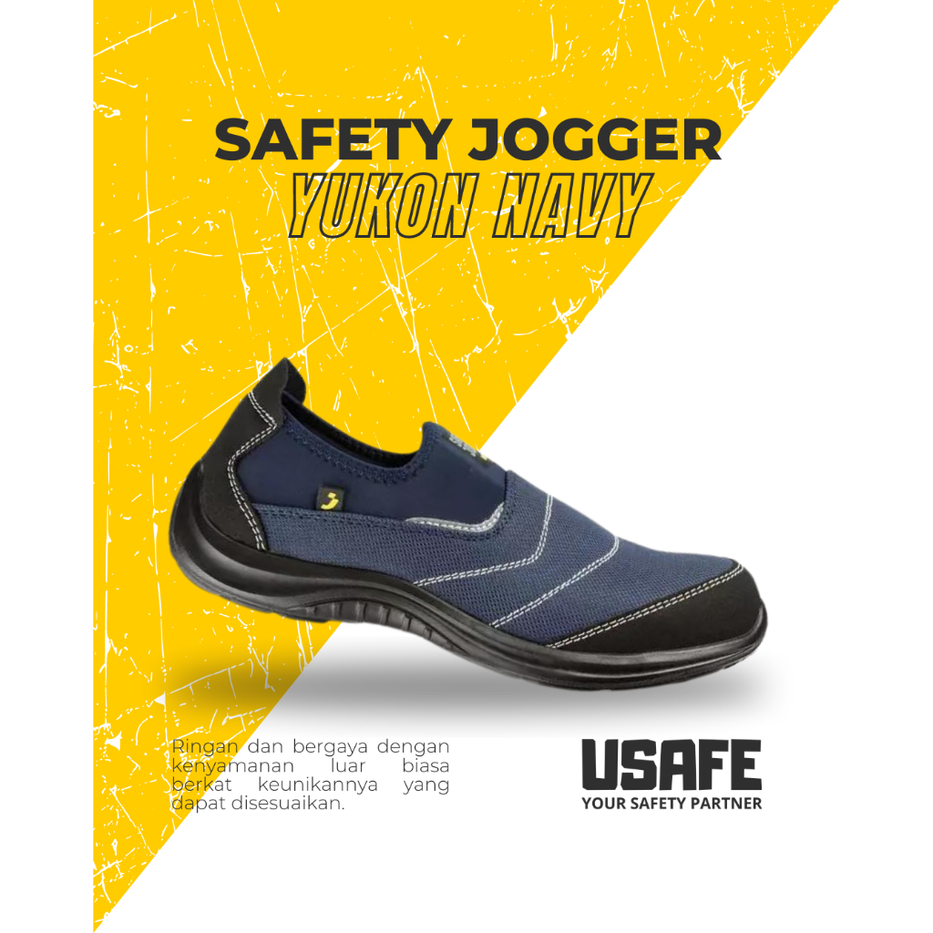 Sepatu Safety Jogger Yukon Navy Biru Blue
