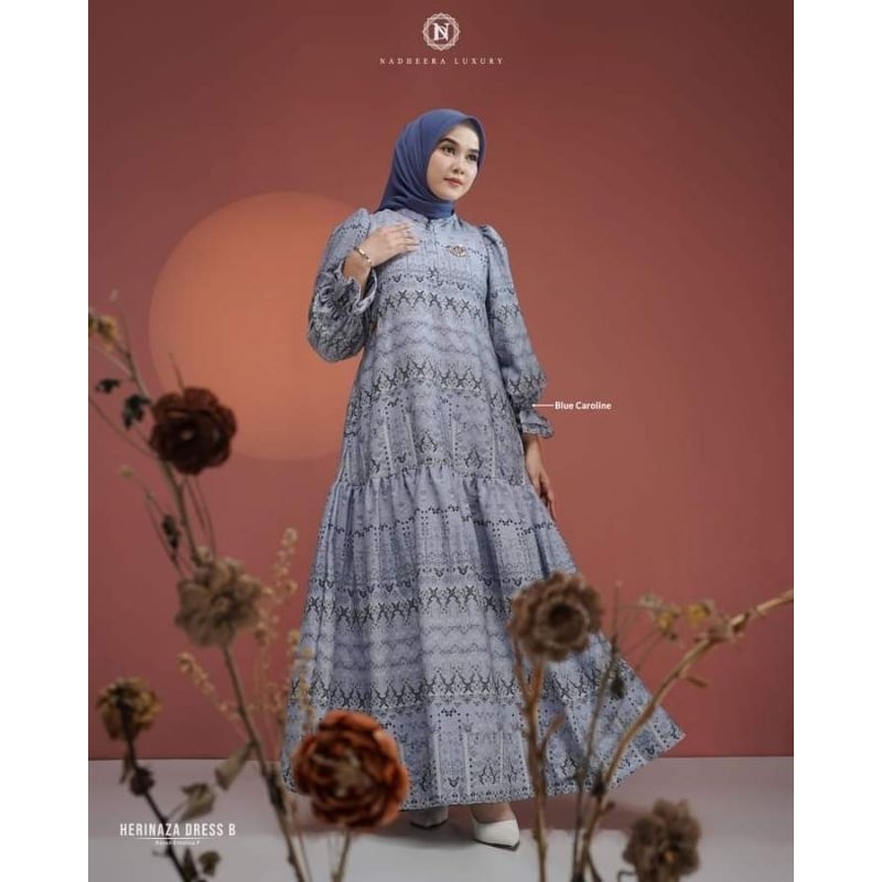 HERINAZA DRESS B NADHEERA LUXURY| DRESS NADHEERA LUXURY