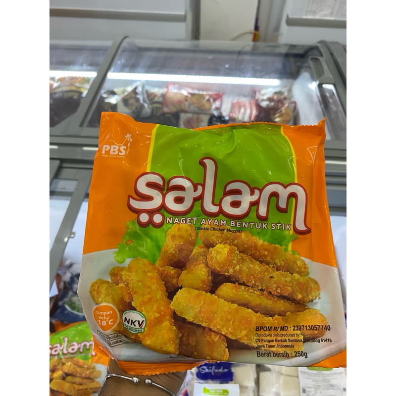 

SALAM NUGGET AYAM BENTUK STIK 250gr