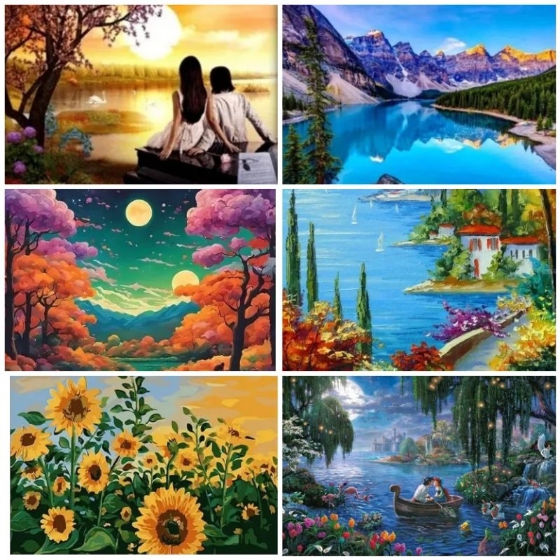 

Canvas Paint By Number Kit Digital Oil Painting DIY Paint By Number JunDW