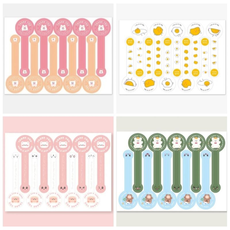 

( 5 Lembar = 50 Pcs )Stiker Label Segel Thank You Have A Nice Day