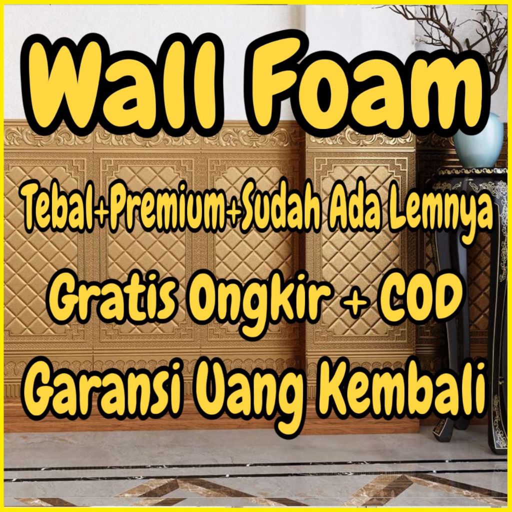 Wallpaper 3D FOAM / Wallfoam Dinding 3D Motif PINTU JATI