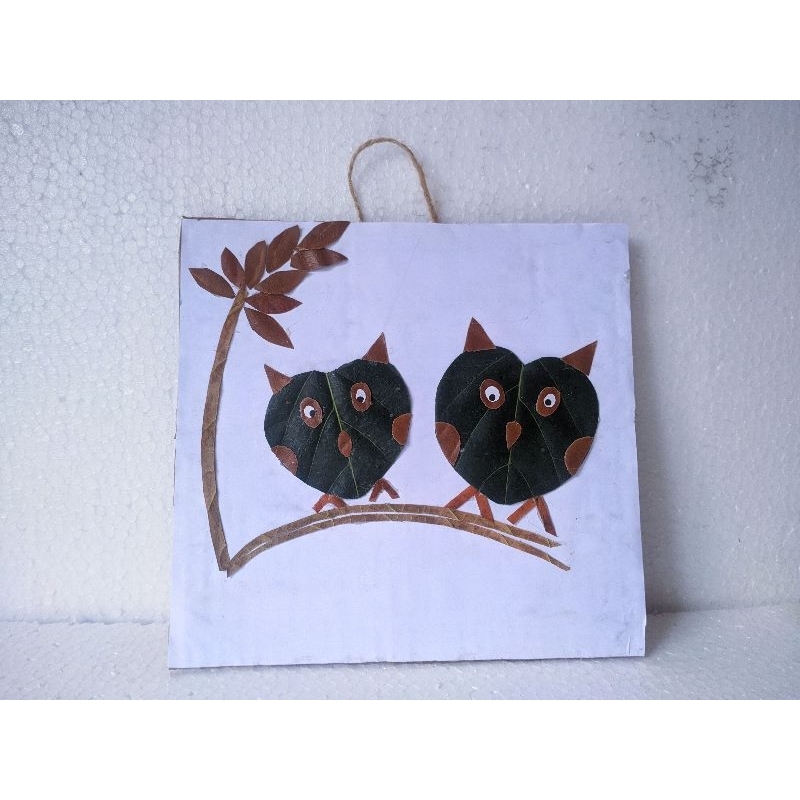 kolase dari daun kering kolase prakarya tugas sekola prakarya kolase