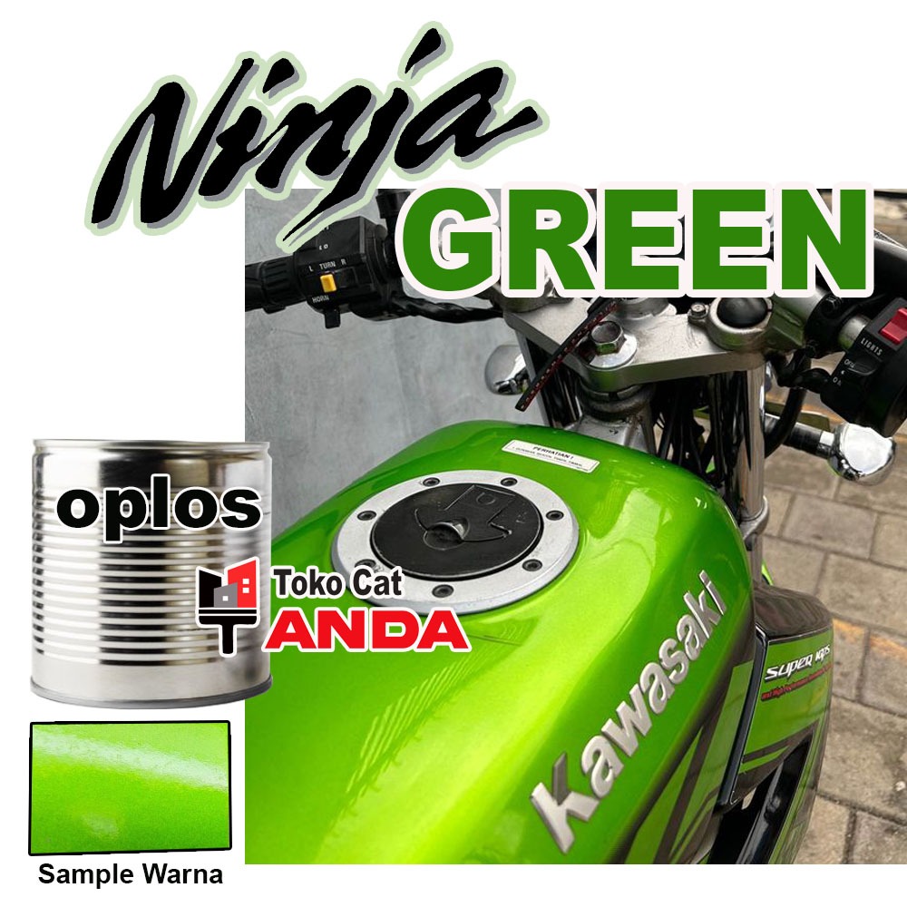 Cat Oplos NInja Green Metalik PU NINJA R - Cat Ninja Hijau - Lime Green Metalik - NInja R