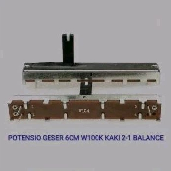 potensio geser 6 cm kaki 2-1 W104/W100K balance