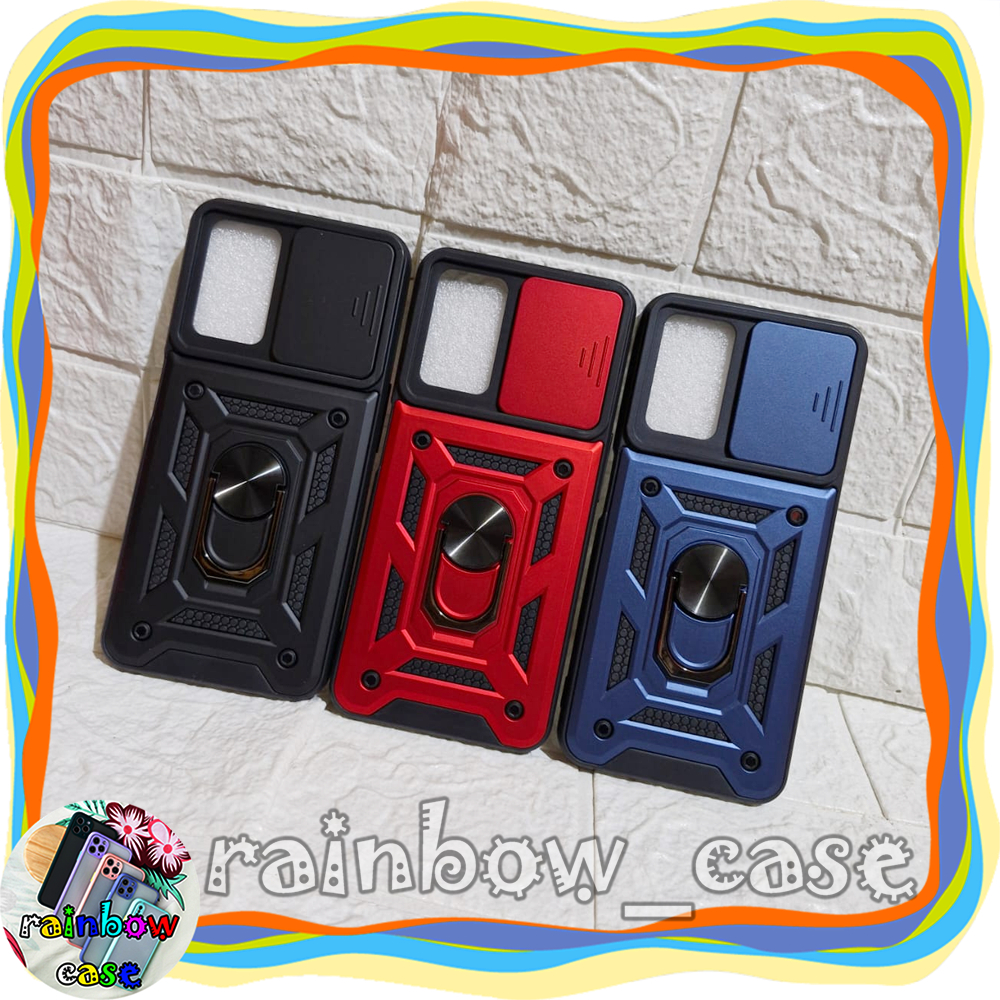 OPPO A36 / A76 / A96 / REALME 9i CASE TRANSFORMER 2 IN 1 SLIDE CAMERA RINGSTAND