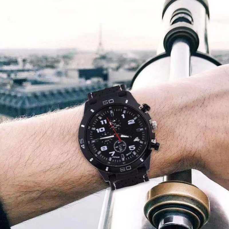 jam tangan pria gt sport chrono grand touring jam tangan cowok sport korea fashion quartz silikon ru