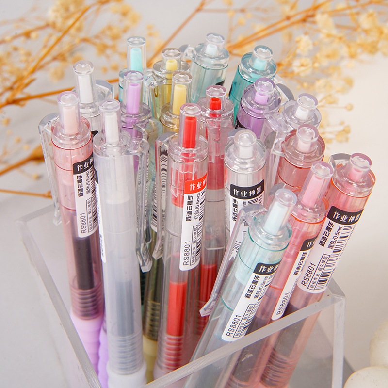 

6 pcs Pulpen / Pena Karet Mekanik 0.5 Tinta Hitam