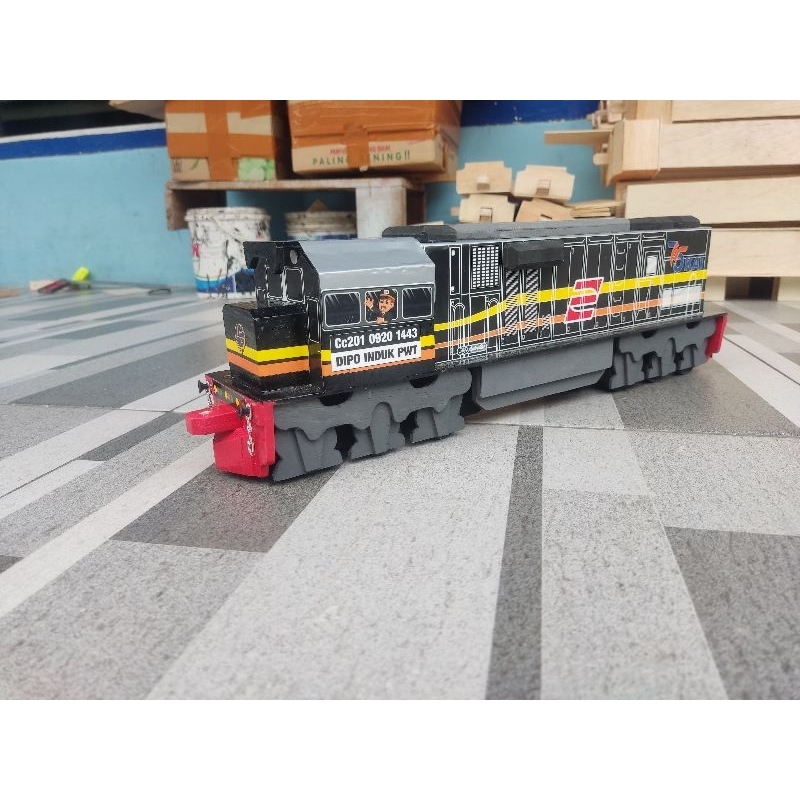 miniatur kereta api kayu cc201 BLACK