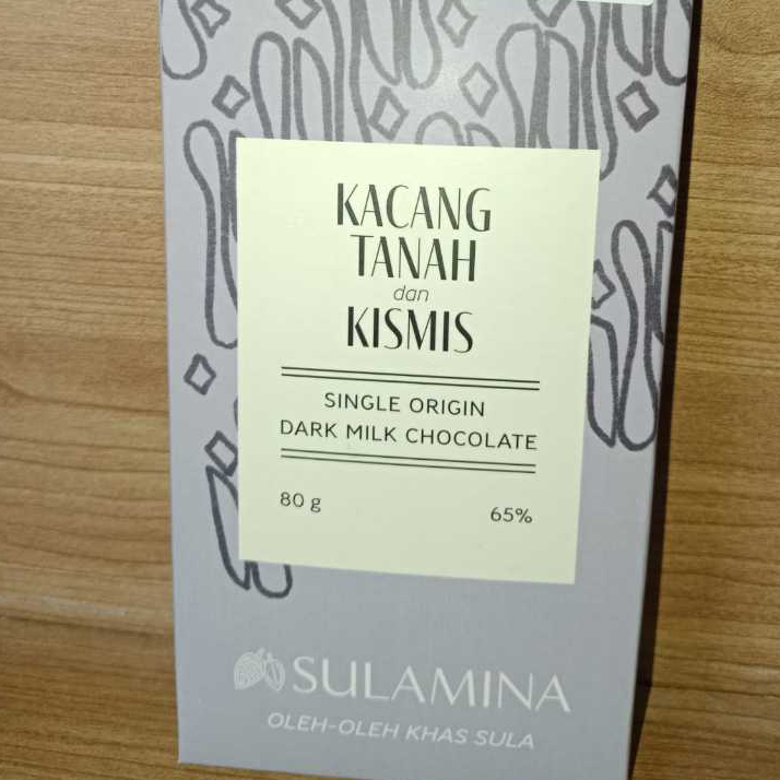 

Cokelat Sulamina Kacang Tanah & Kismis (80gr)