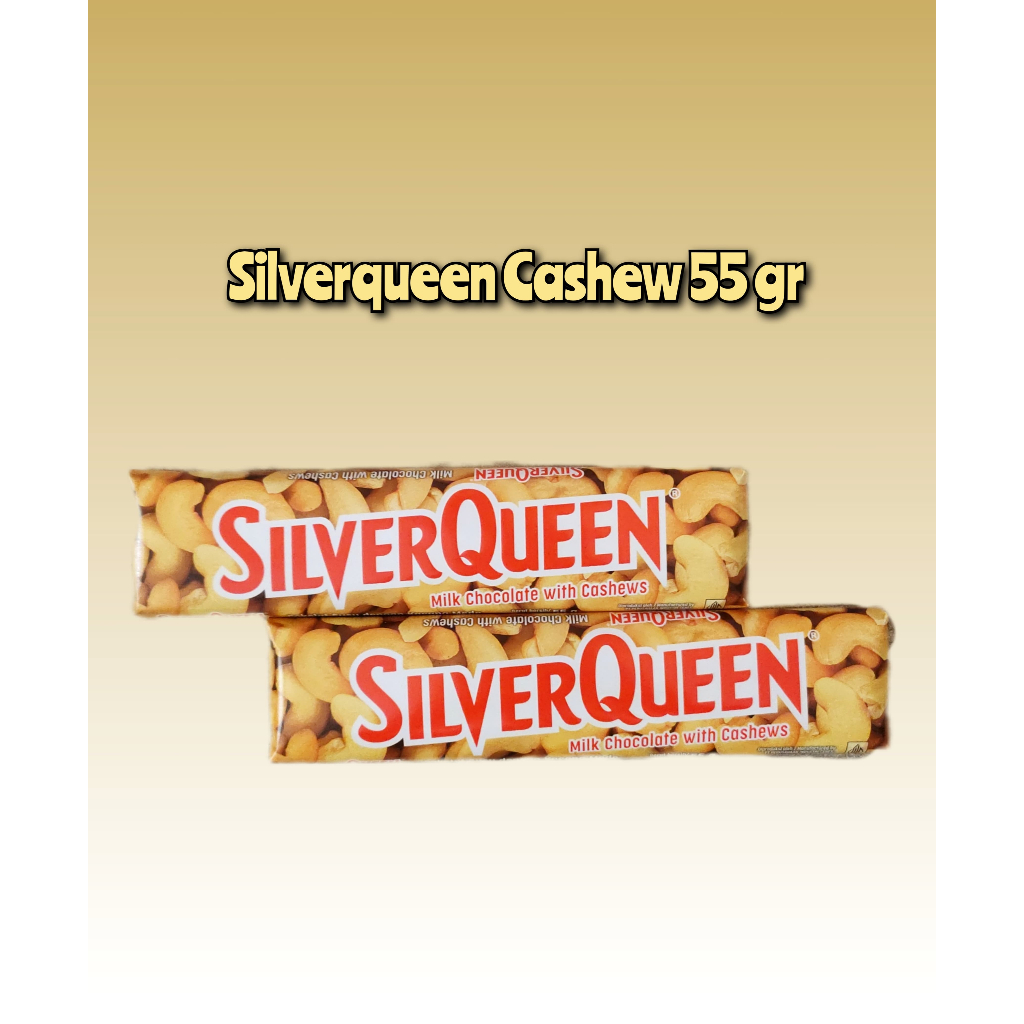 

.Eceran Coklat SILVERQUEEN cashew & almond ukuran 55gr/ 58gr murah ( ds bgr )