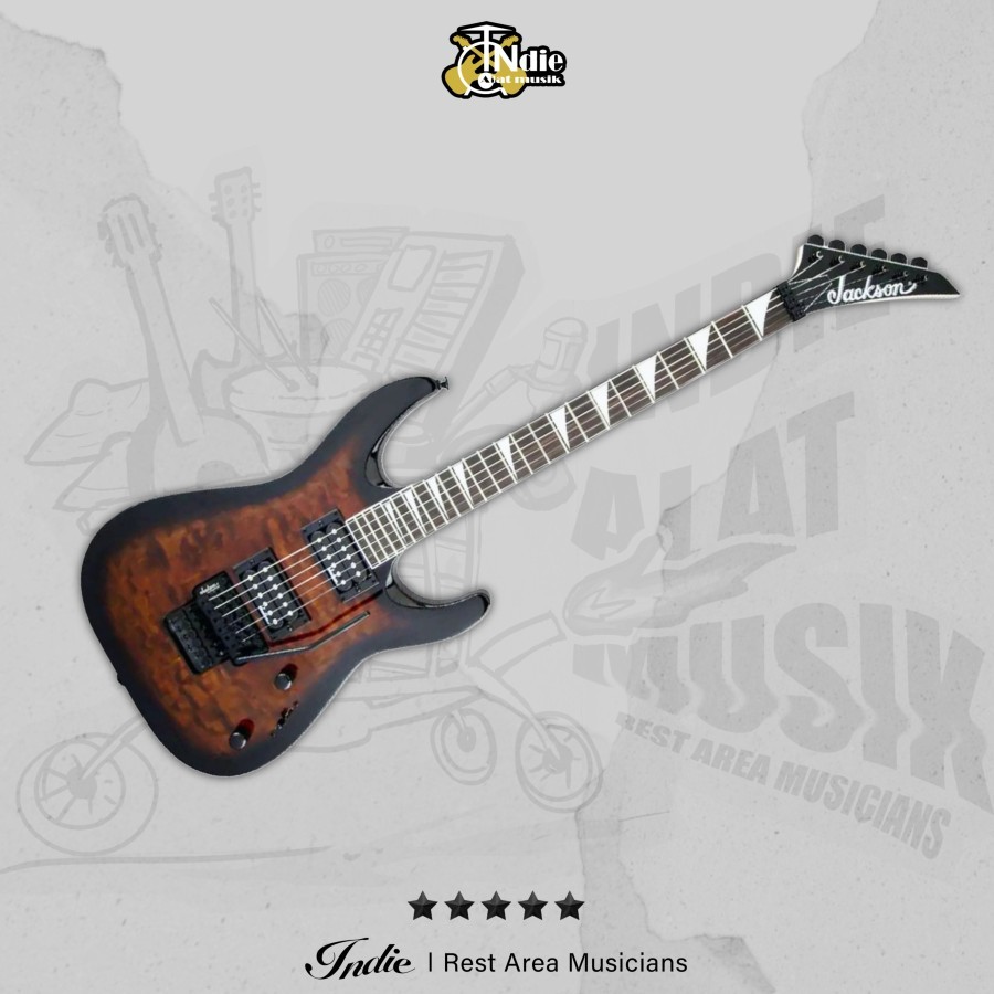 Gitar Elektrik Electric Guitar Jackson Dinky Arch Top JS32Q DKA TBS Floydrose