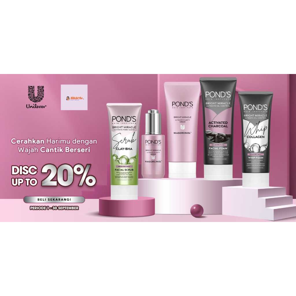 PONDS BRIGHT MIRACLE SERIES - SKINCARE LENGKAP // JSELECTIV X JHON KOSMETIK // Facial Foam / Face Sc