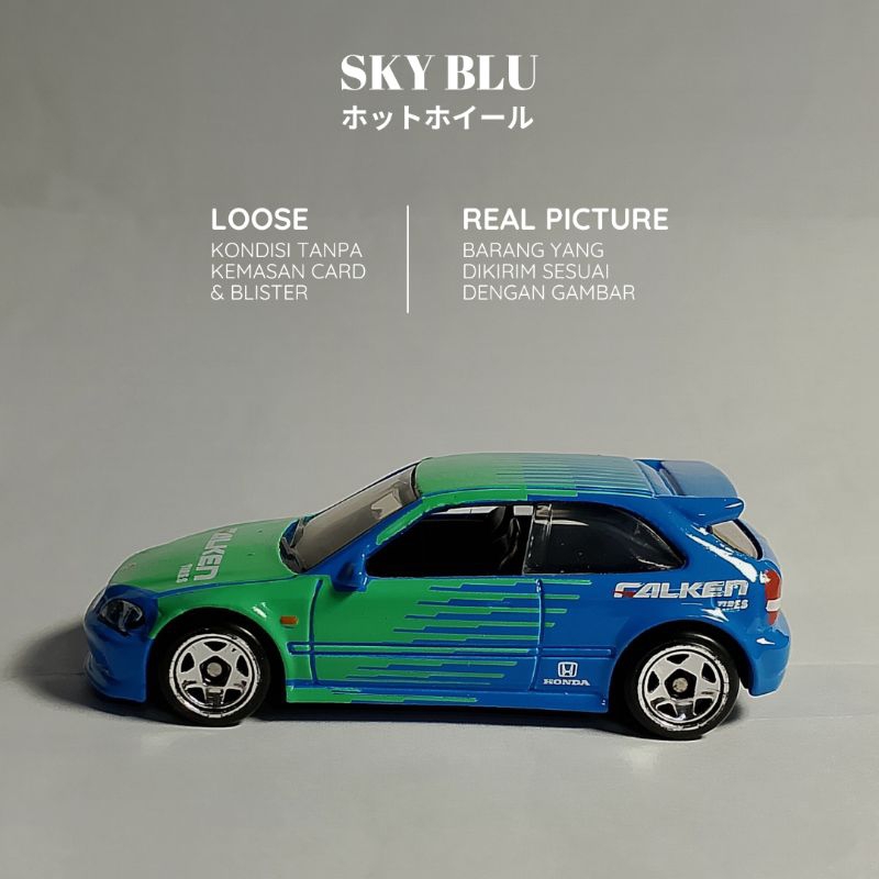 HOT WHEELS 99 HONDA CIVIC TYPE R EK9 FALKEN LOOSE (HW SPEED GRAPHICS)