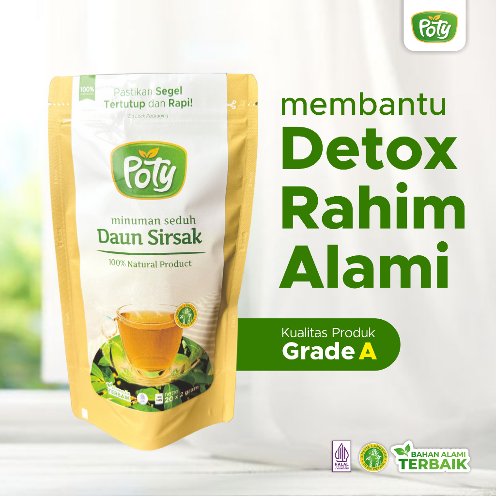 

Teh Celup Daun Sirsak Penyembuh Membantu Penderita Kanker Diabetes Asam Urat 100% Organik Poty Sido Muncul