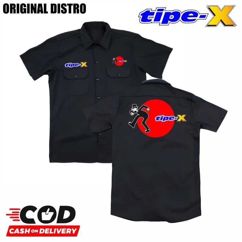 kemeja WORKSHIRT band X FRENDS |TIPE-X original distro - kemeja pendek band SKA TIPE-X original dist