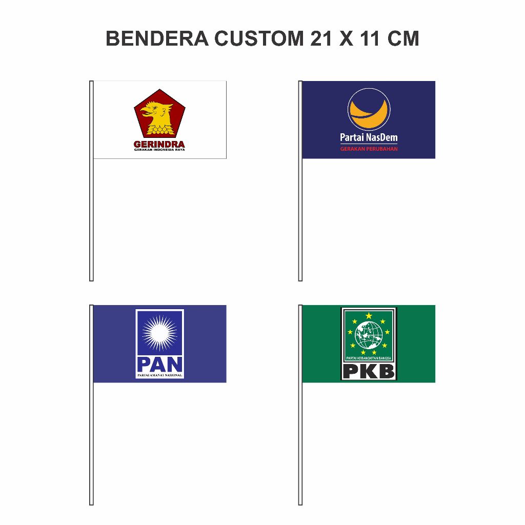 Kain Bendera Partai Kecil Bendera Custom Logo