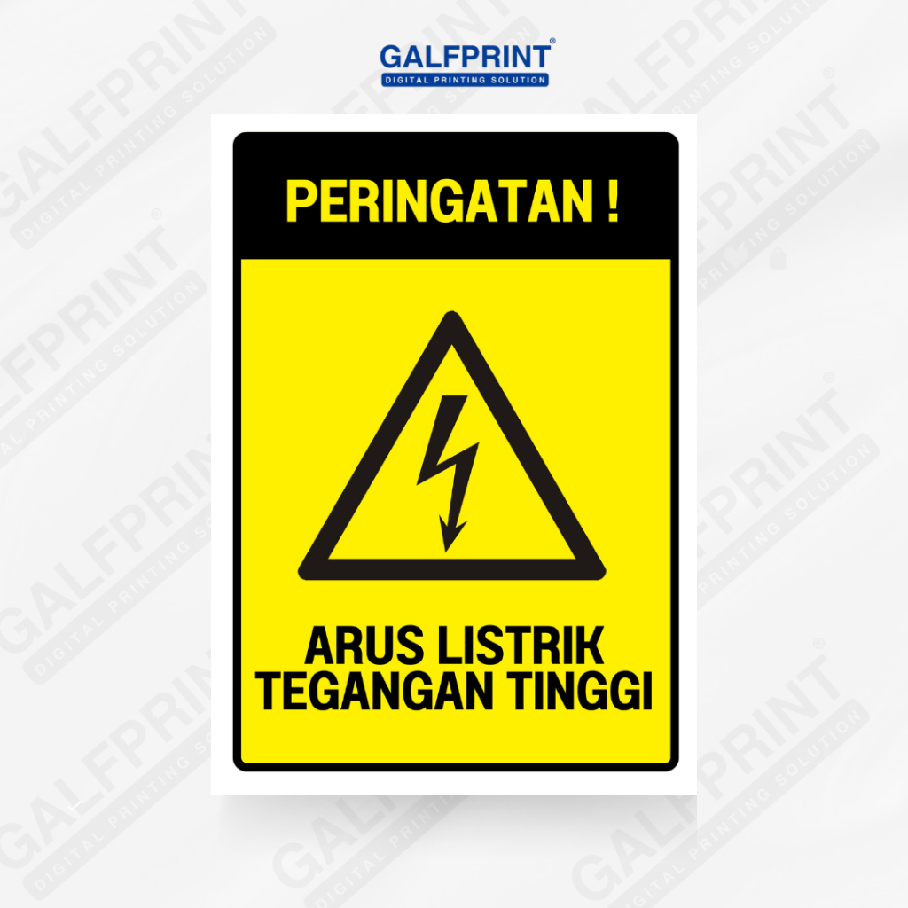 

GALFPRINT STICKER SIGN PERHATIAN ARUS LISTRIK TEGANGAN TINGGI 8X11 CM