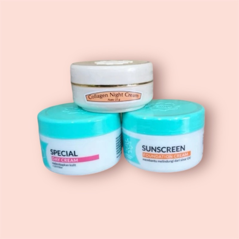 [ VIVA ] Paket Skincare Siang Malam (sunscreen, special day, collagen night cream)