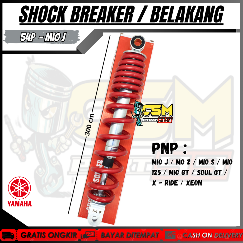 SHOCK BELAKANG MIO NEW / MIO GT / MIO J / SOUL GT / MIO M3 / XRIDE 125 / SHOCKBREAKER BELAKANG