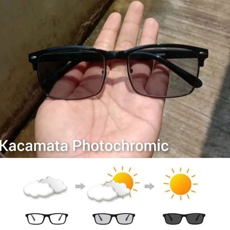 Terlaris  Kacamata Baca dan Jalan Lensa Plus Progresif Photocromic Standar Optik